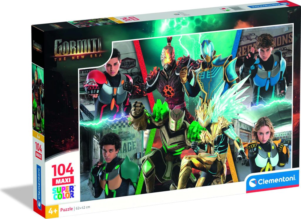 Clementoni Puzzle 104 Maxi Teile, Gormiti-Illustration, für Kinder ab 4 Jahren, Cartoons, Superhelden, Geschenkidee zum Geburtstag, Italy, 62 x 42...