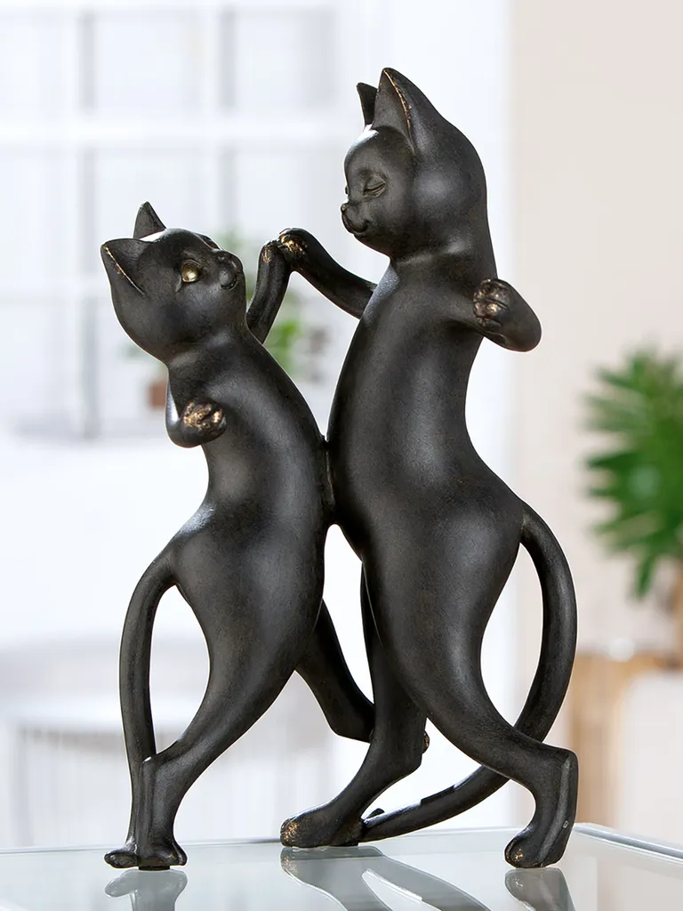 Figurine Chat Noir Gatto Gilde 30,5cm : Décoration Durable qui ne Casse Pas