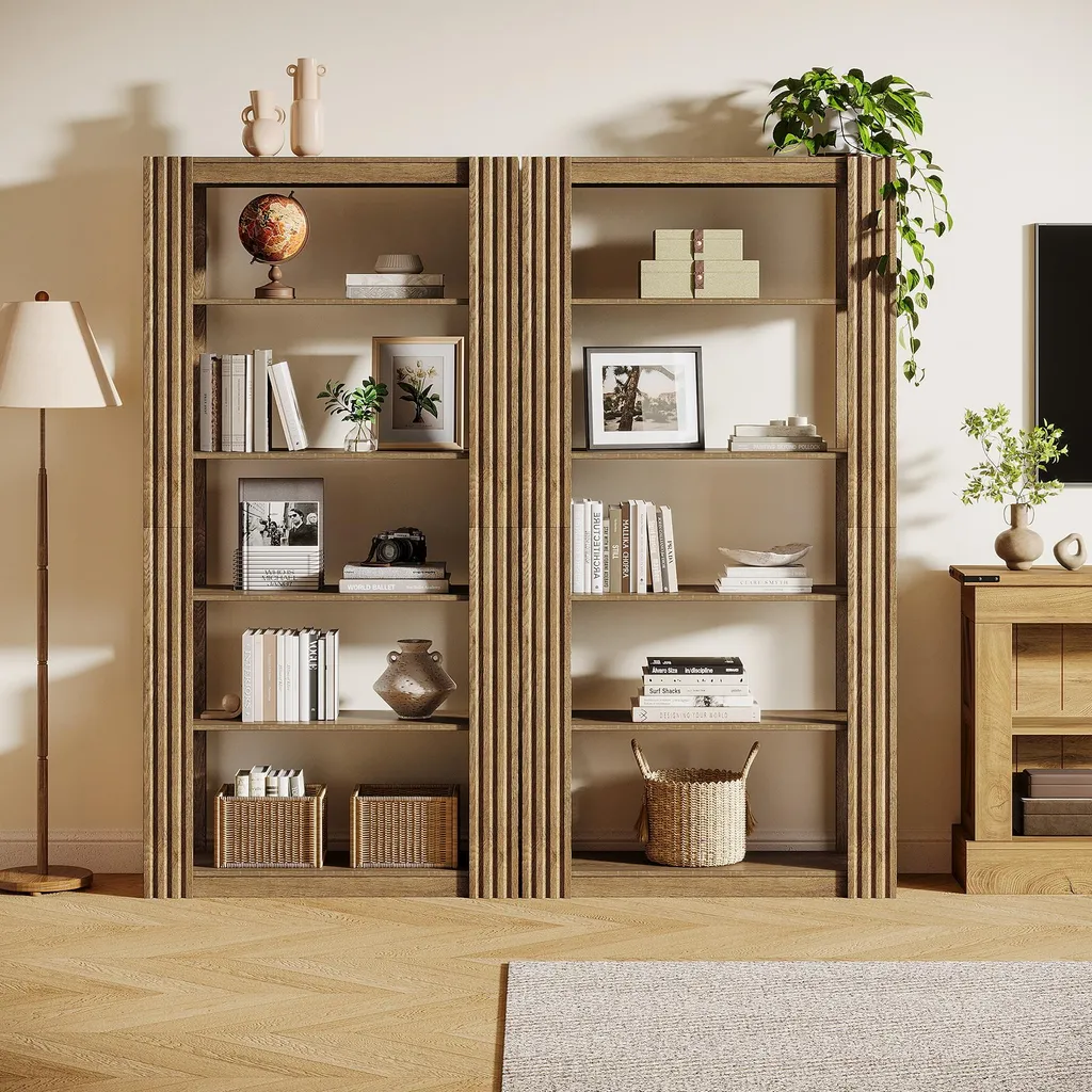 Étagère sur Pied Industrielle Haute pour Salon et Bureau, Style Rustique