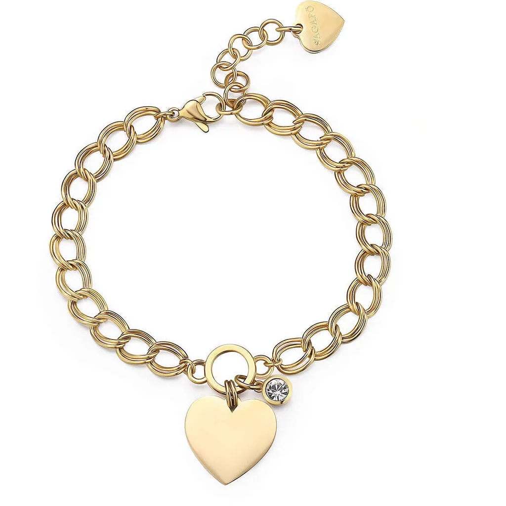 Bracelet doré Sagapò Gold My Love pour femme en acier hypoallergénique