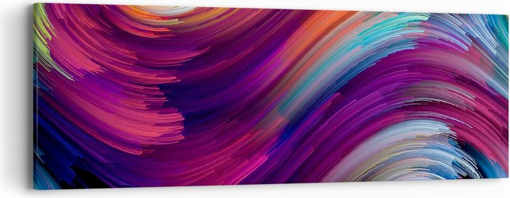 Bild auf Leinwand - Leinwandbild - Abstraktion modern - 90x30cm - Wand Bild - Wanddeko - Wandbilder - Leinwanddruck - Bilder - Kunstdruck - Wanddek...