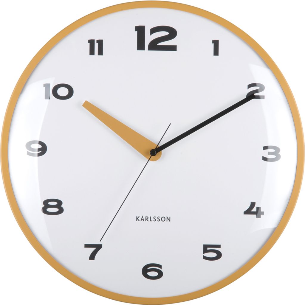 Karlsson - Wanduhr Brisk Dome - Ockergelb - Ø40cm