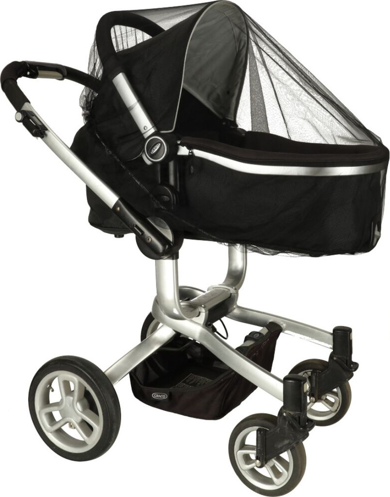 KIK Universal Moskitonetz für Kinderwagen 140cm schwarz