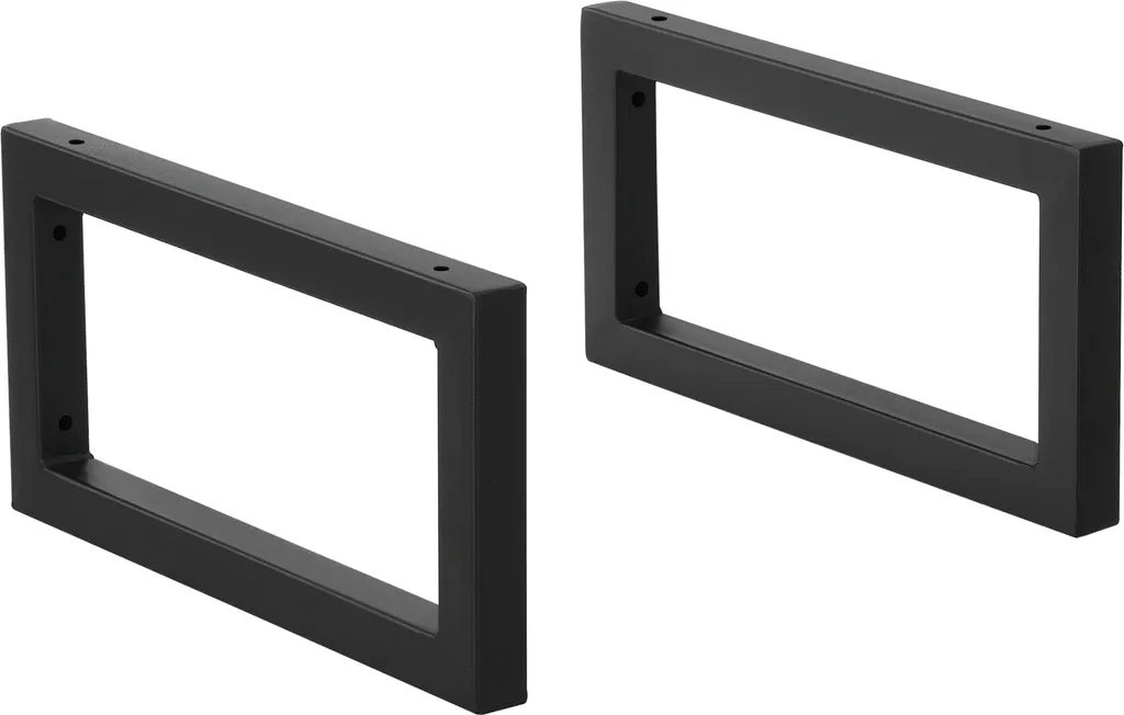 Set de 2 Supports Lavabo 40x20cm en Acier Noir pour Console Murale SDB