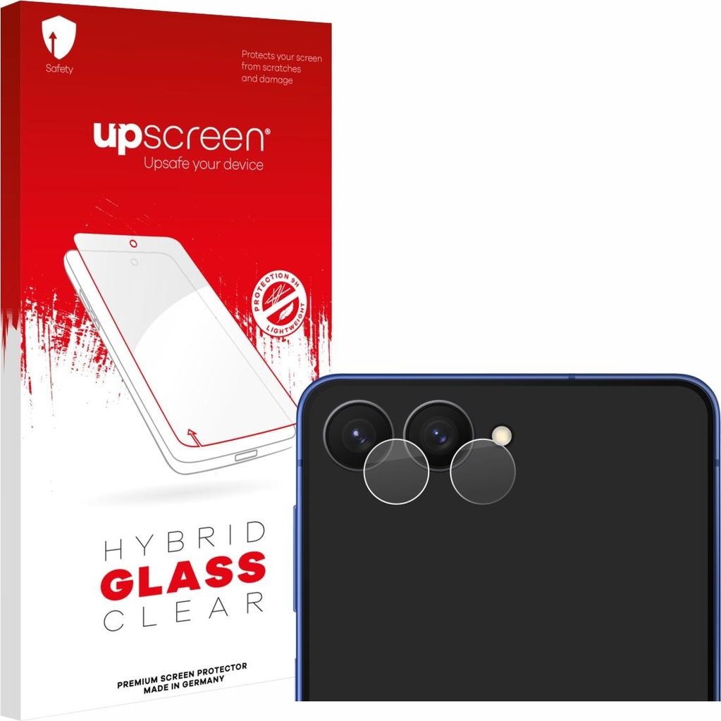 upscreen Schutzglas für Samsung Galaxy Z Flip 7 (NUR Kameraschutz) Schutzfolie Panzer Folie Glas Display Schutz klar
