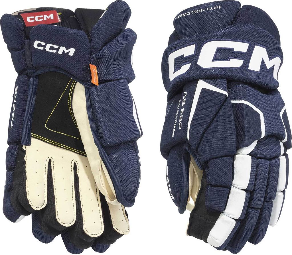 CCM Tacks AS 580 JR 10 Navy/White Eishockey-Handschuhe