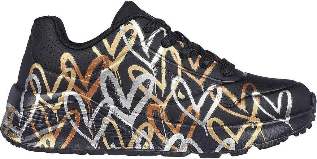 Skechers Uno Lite Metallic Love Black/Rose Gold Größe EU 38 Produktbild 