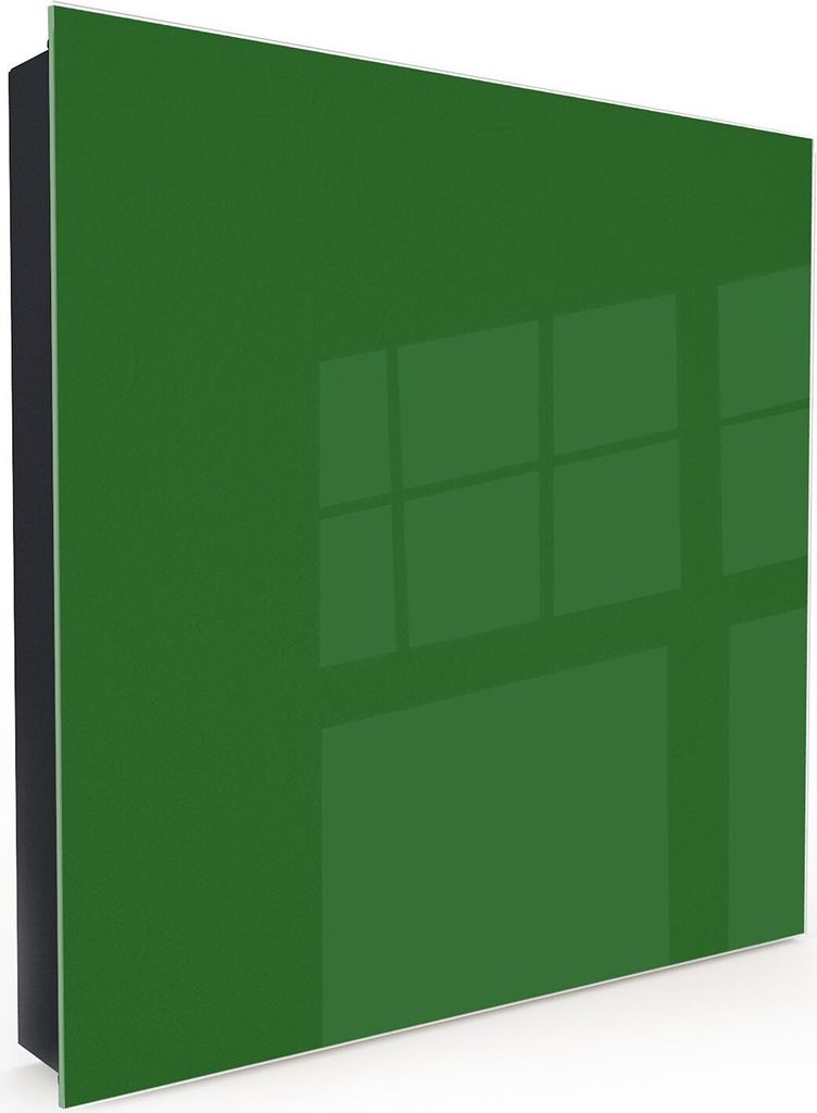 Nachbildung-Schlüsselkasten, Magnetpinnwand und Memoboard mit Glasfront Motiv Dunkelgrüner Hintergrund II