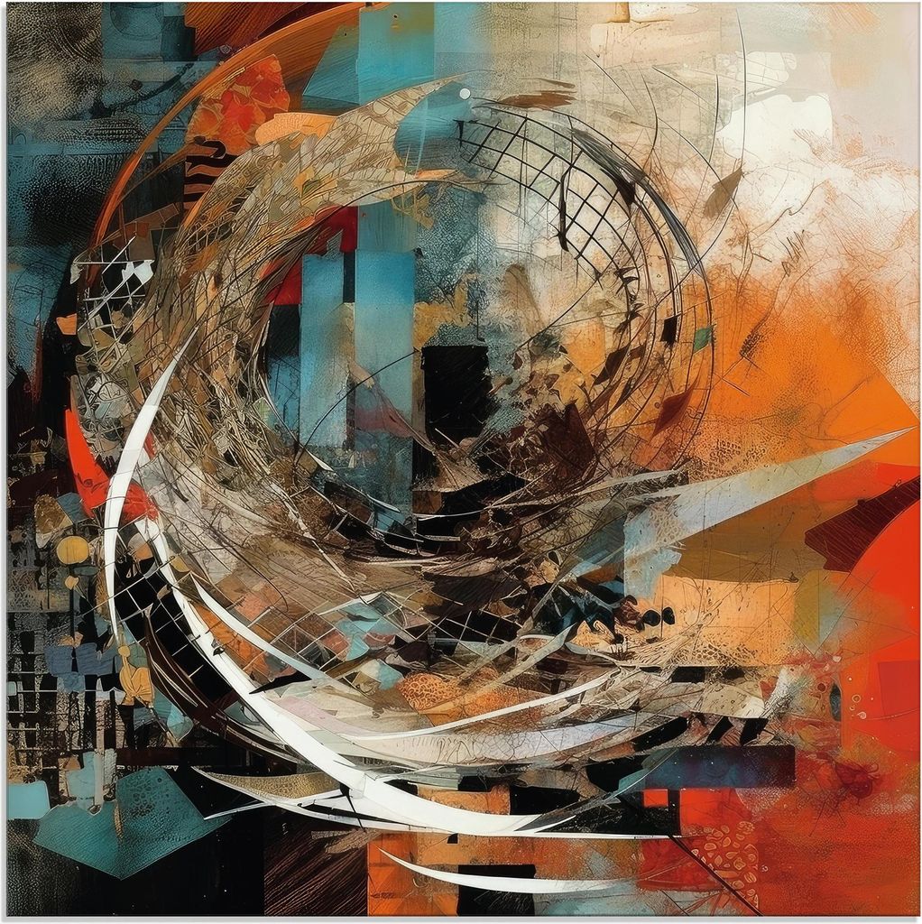 ARTland Glasbild Abstraktion Größe: 50x50 cm
