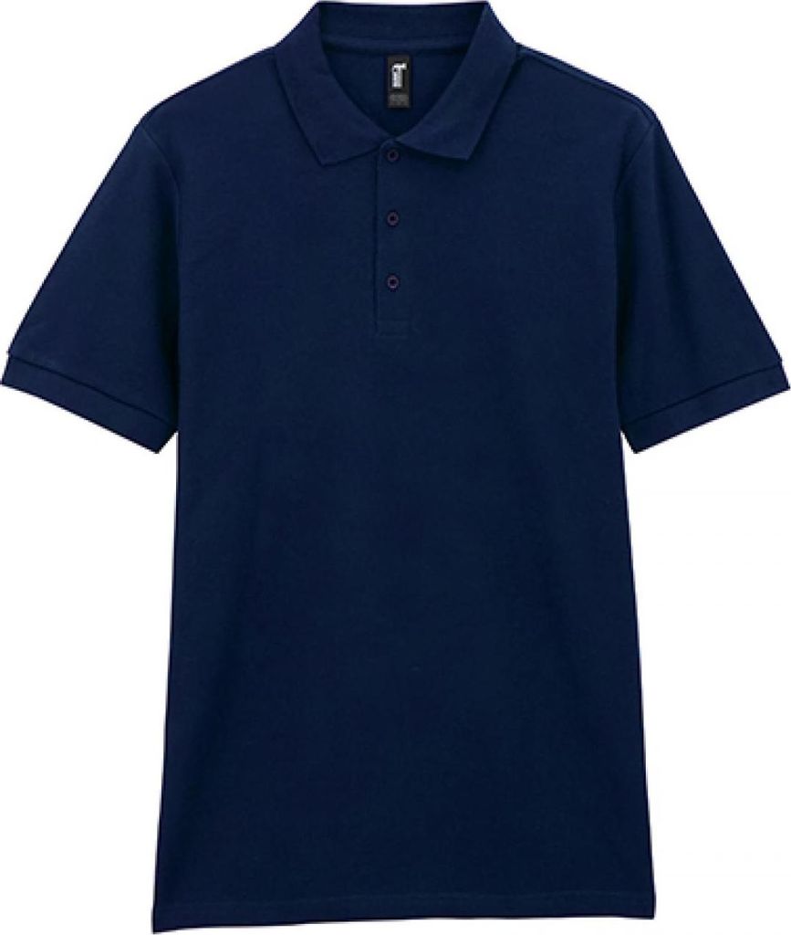 Gildan 85800 | Premium Baumwolle Double Piqué Sport Polo T-Shirt - Farbe: Navy - Größe: L