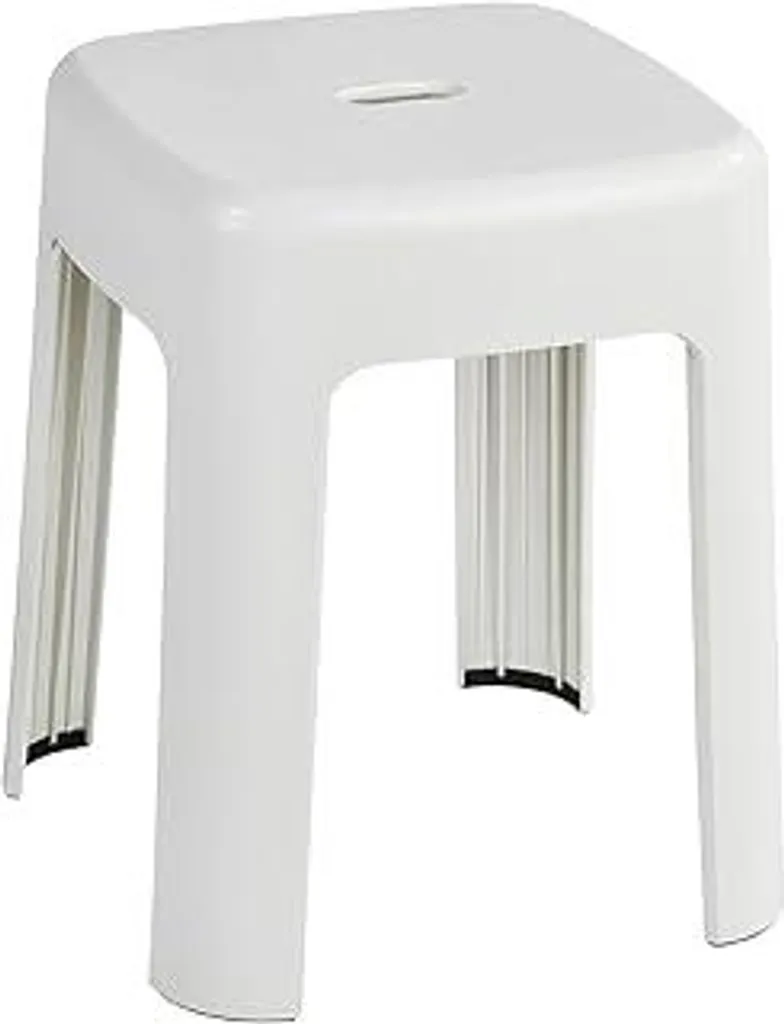 Sgabello per Doccia e Bagno Alaska - Seduta Sicura 250kg Bianco
