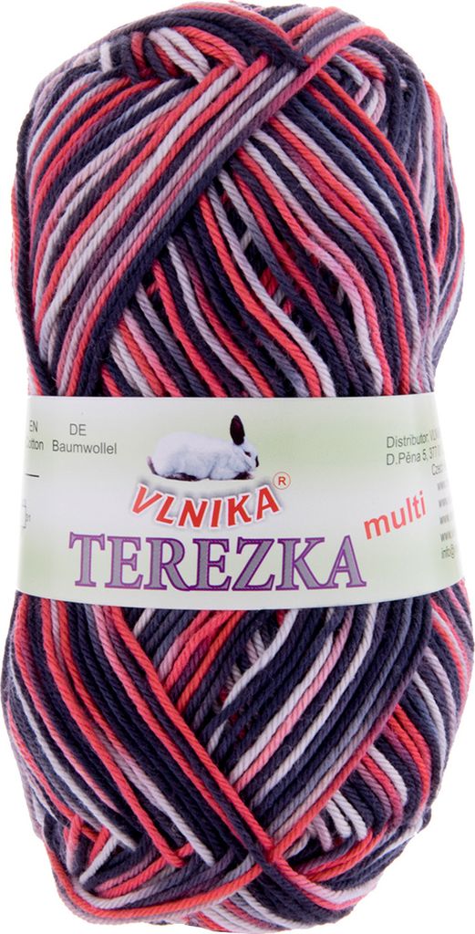 50g Baumwollgarn TEREZKA Multi Strickgarn 100% Baumwolle Stricken Häkeln Wolle