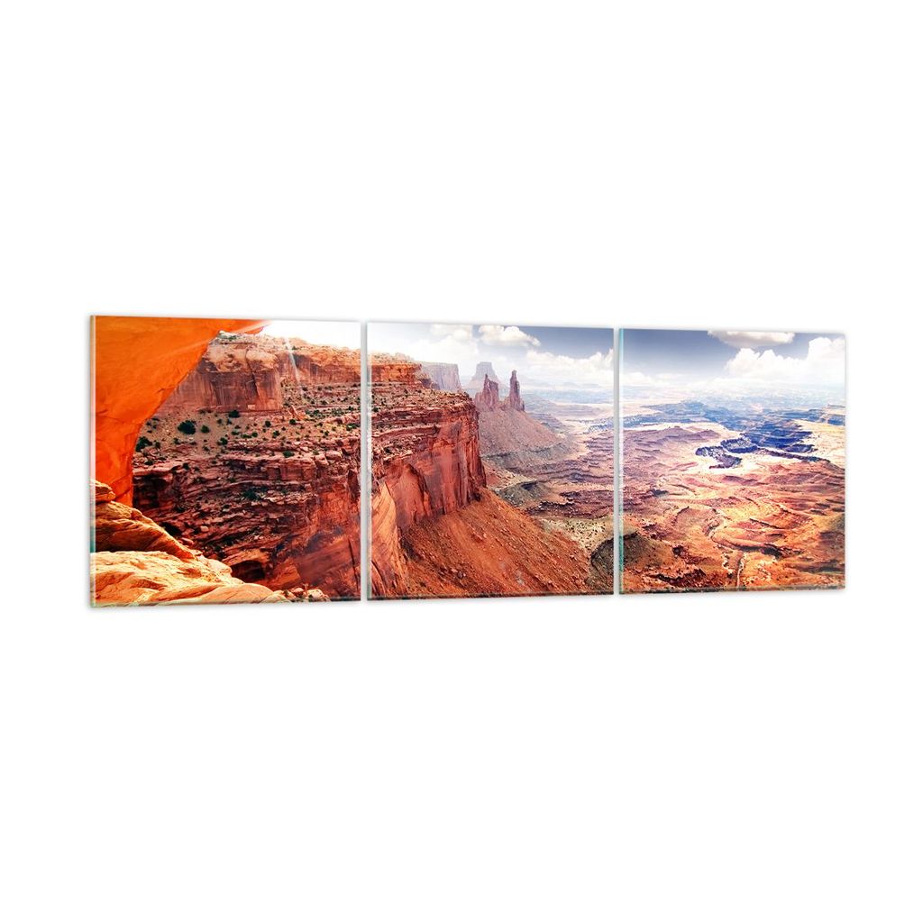Bilder auf glas - Amerika arizona schlucht geologie - 150x50cm - Glasbilder - Wandbilder - Kunstdruck - Wanddekoration aus Glas - Glas Bilder - Wan...