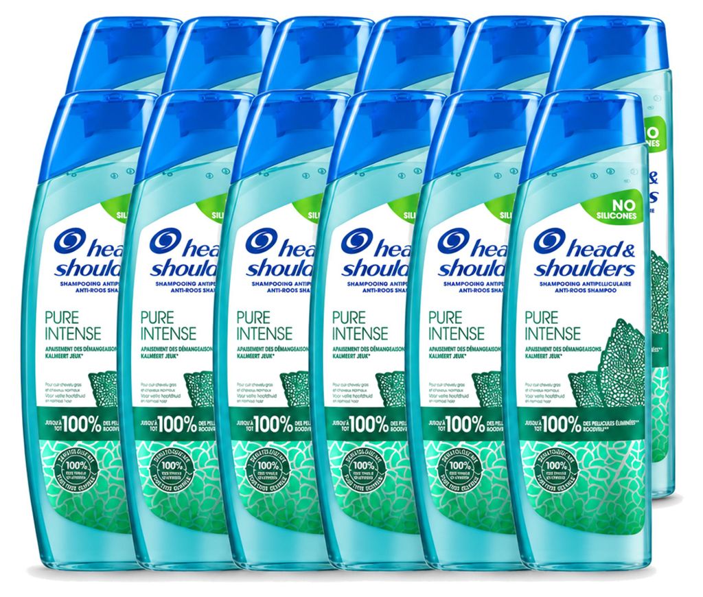 12 x Head & Shoulders Pure Intense Anti-Schuppen Shampoo Produktbild 