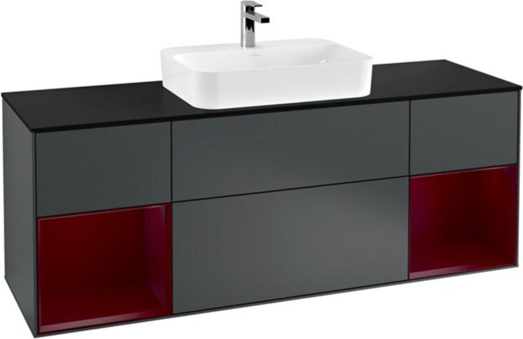 V&B Waschtischunterschrank Finion 160x60, Pl b m, Rg Peo m La, md b m Lac