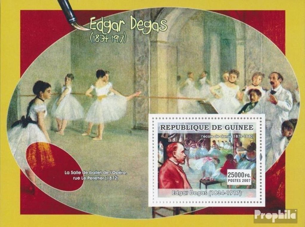 Briefmarken Guinea 2007 Mi Block 1294 (kompl. Ausgabe) postfrisch Degas