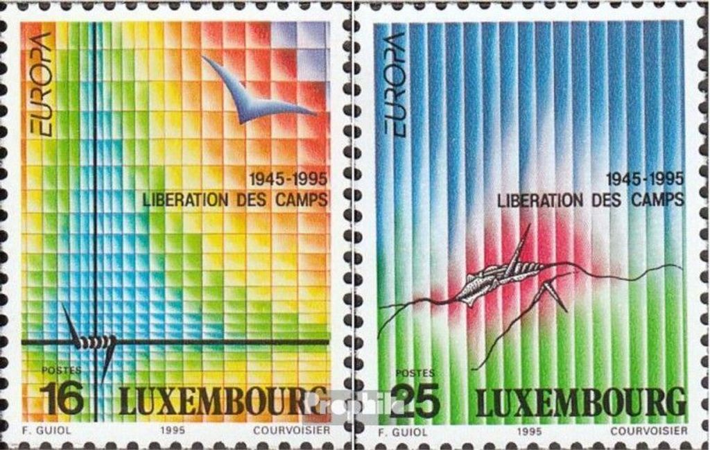 Briefmarken Luxemburg 1995 Mi 1368-1369 (kompl.Ausg.) postfrisch Frieden und Freiheit