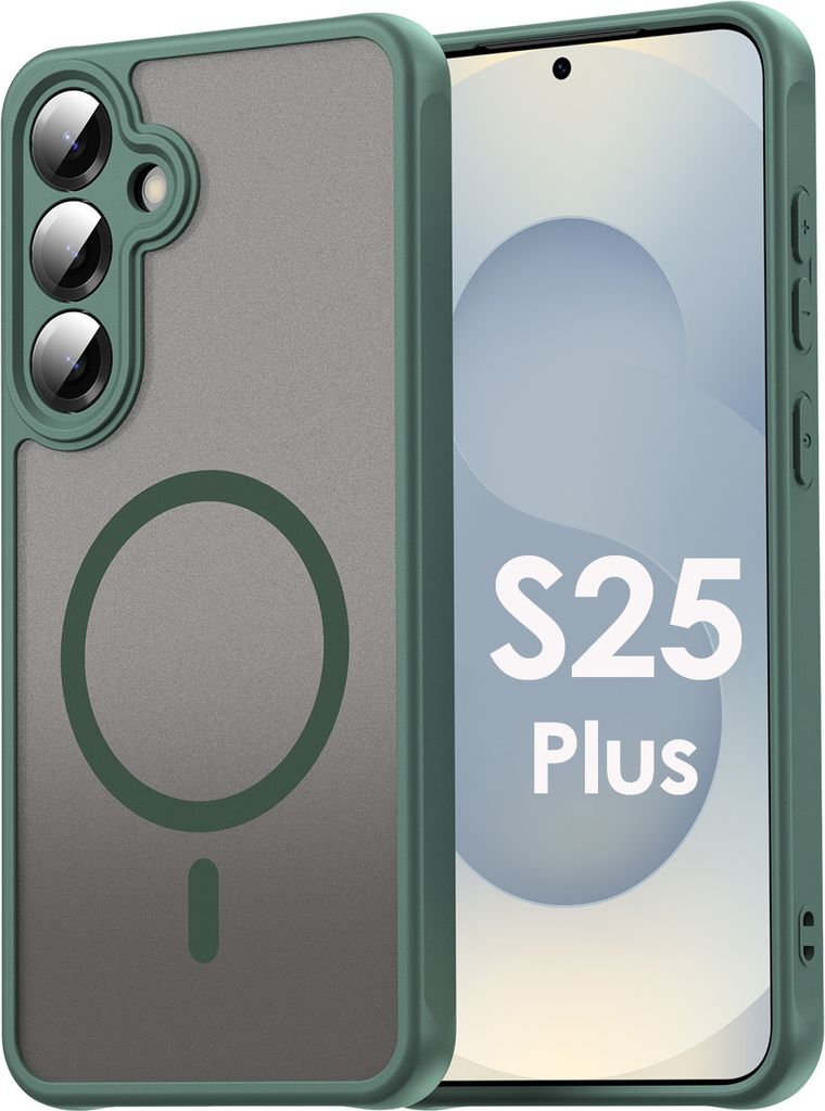 Handyhülle für Samsung Galaxy S25 Plus Matt Case Schutzhülle Kratzfest Passgenau Grün