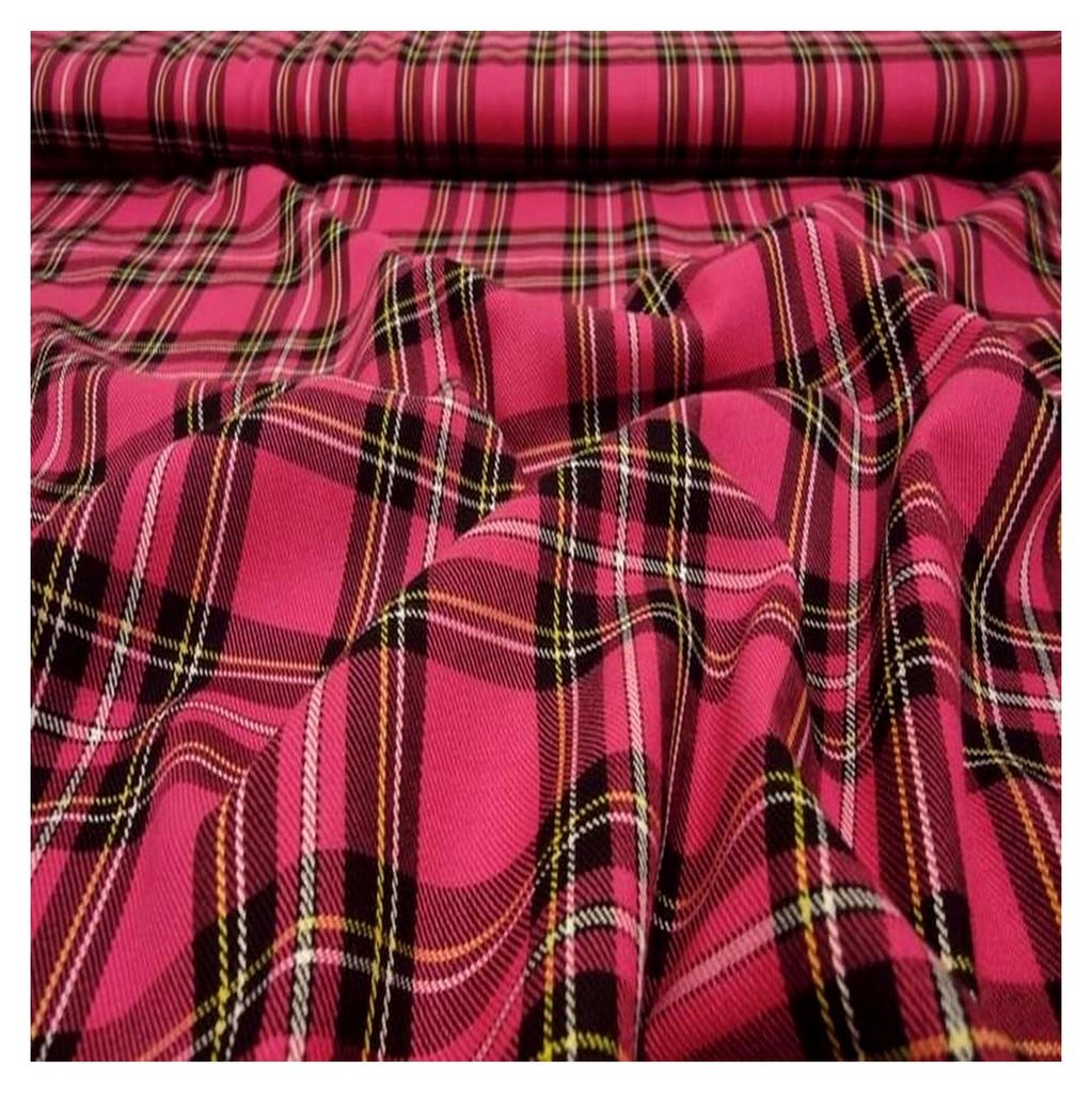 Stoffbuch PINK KLASSIK TARTAN-STOFF