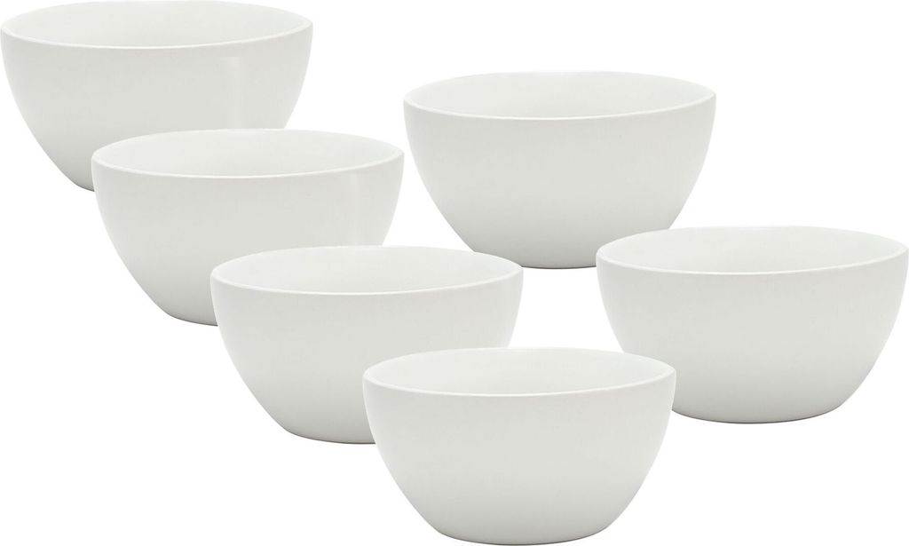 Porzellan Müsli Schale 600 ml weiß - 6er Set - Salat Snack Produktbild 
