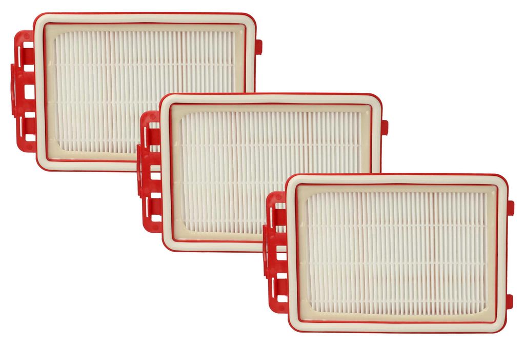 vhbw 3x Staubsaugerfilter Ersatz für 4055398137 für Staubsauger - HEPA-Filter Rot Weiß