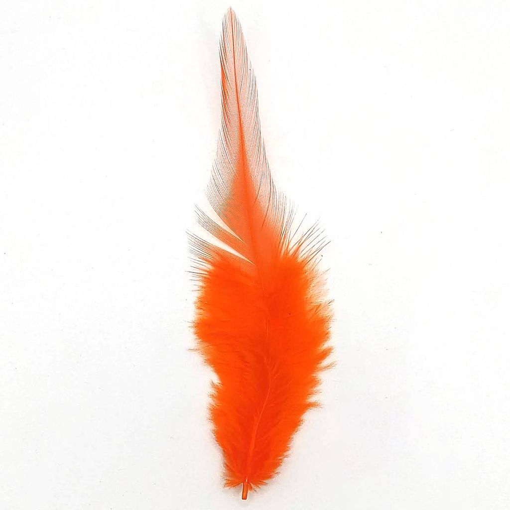 Federn Hahnenfedern, ca. 10-15 cm, 50 Stück, Orange