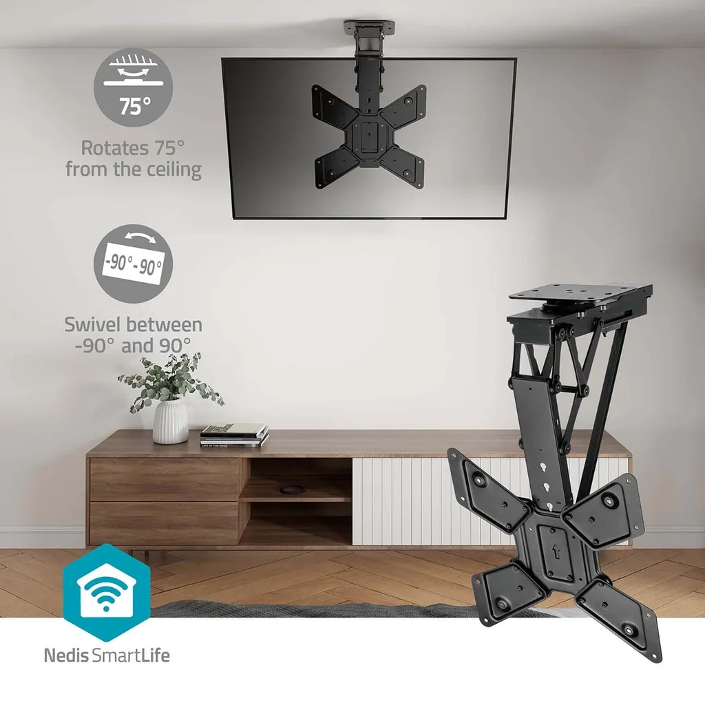 Support de Plafond Motorisé pour Téléviseur 23-65" avec Télécommande RF - 4