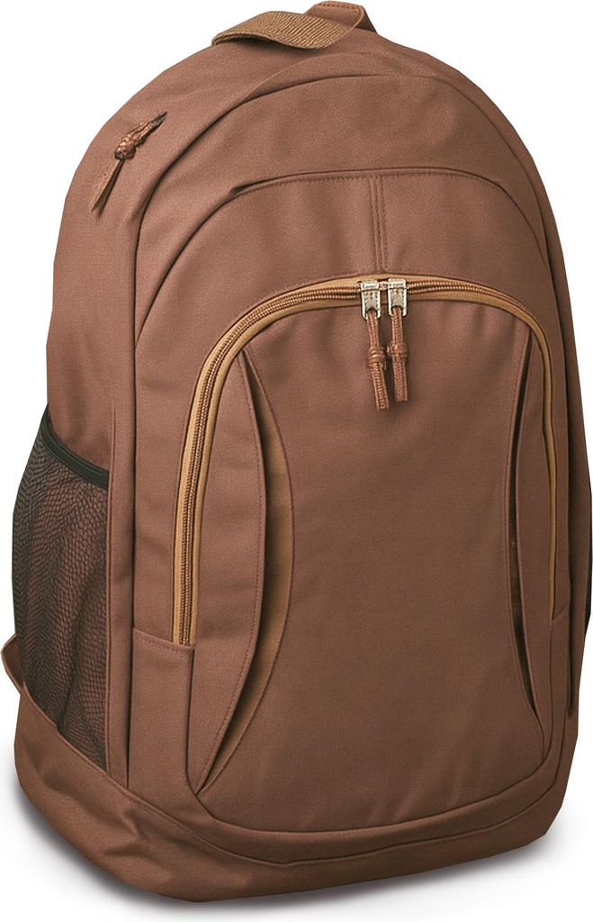 Bestlivings Rucksack klassisch in Braun, Daypack mit Oxford-Gewebe, leichter Wanderrucksack für Camping oder Reisen, praktischer Sportrucksack