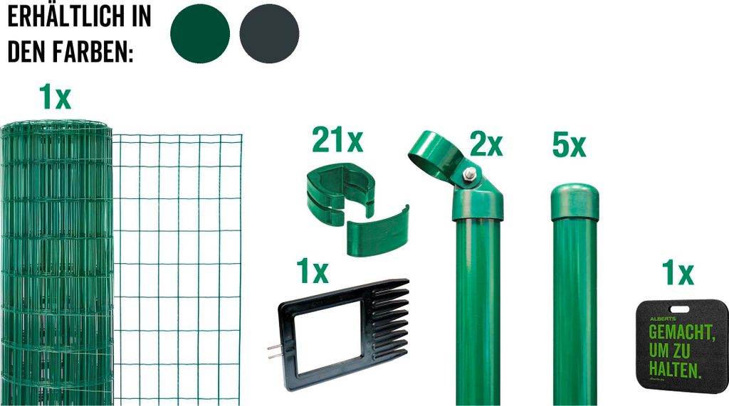 Alberts 695675 Fix-Clip Pro comme set complet de clôture, Image du produit 
