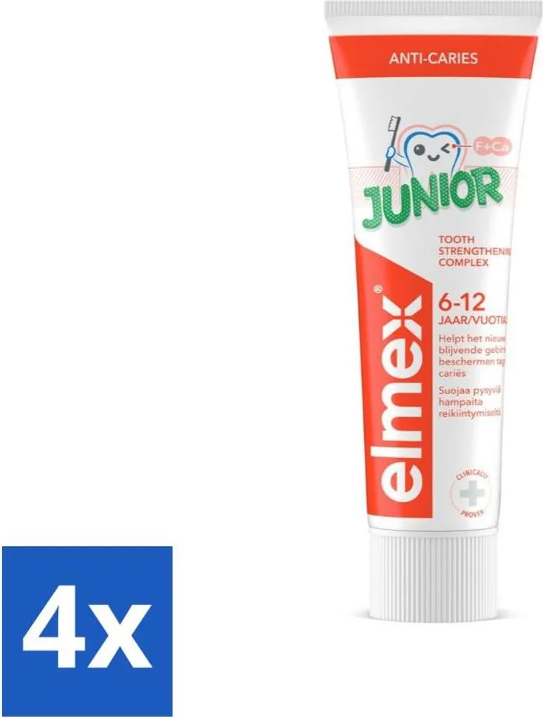 Analisi Elmex Junior 5-12 Anni - Efficacia Fluoruro Amminico 4x75ml