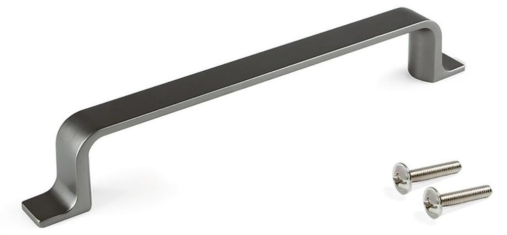 Emuca Möbelgriff Kobe, 128, Titanium, Zamak Produktbild 
