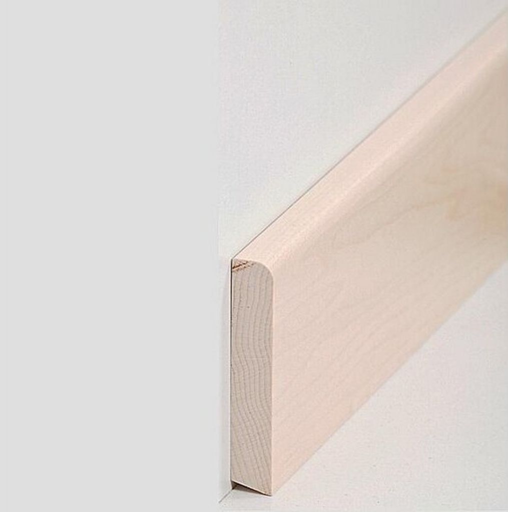 Sockelleiste Massivholz 13 x 70 x fallende Längen bis ca. 2500 mm Ahorn Massivholz Fußleiste by PROVISTON 2.5 Meter | 1 Stück