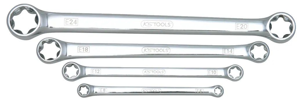 Set de clés pour vis Torx E6-E24 KS Tools : idéal mécanique moteur