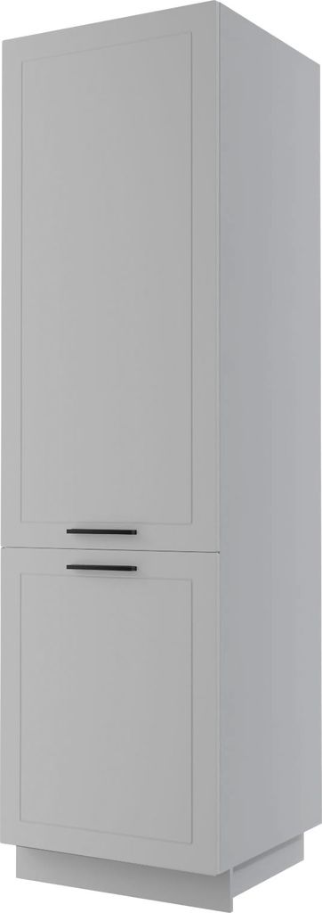 Kühlschrankumbauschrank KVANTUM 60x207cm 2-türig Farbe wählbar Q-D14/DL/60/207,dust grey matt,grau