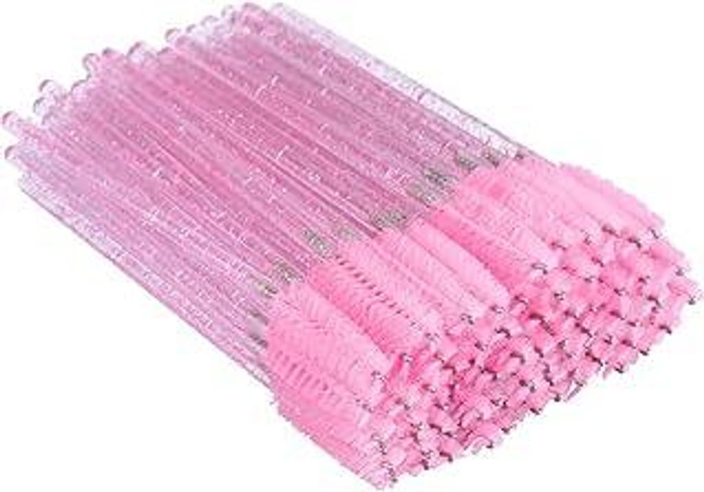 G2PLUS Einweg Wimpern Bürstchen, Rosa Mascara Bürstchen, 200 Stück Wimpernbürste für Wimpernverlängerung