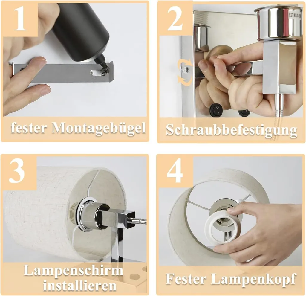 Applique Murale LED Design Rond Orientable avec Interrupteur Intégré