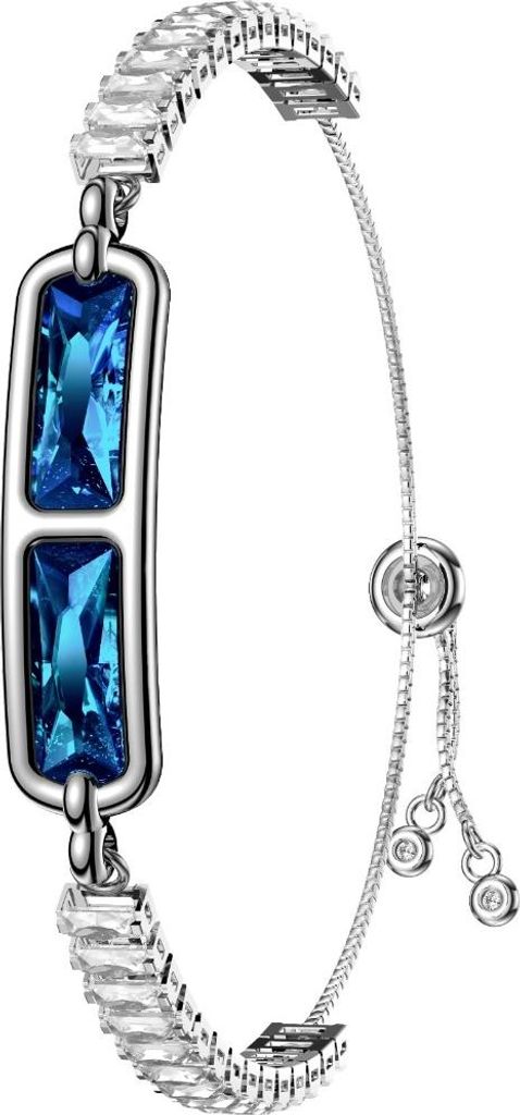 INF Blauer & Weißer Diamant Smart Armband Fitness Tracker mit Herzfrequenz
