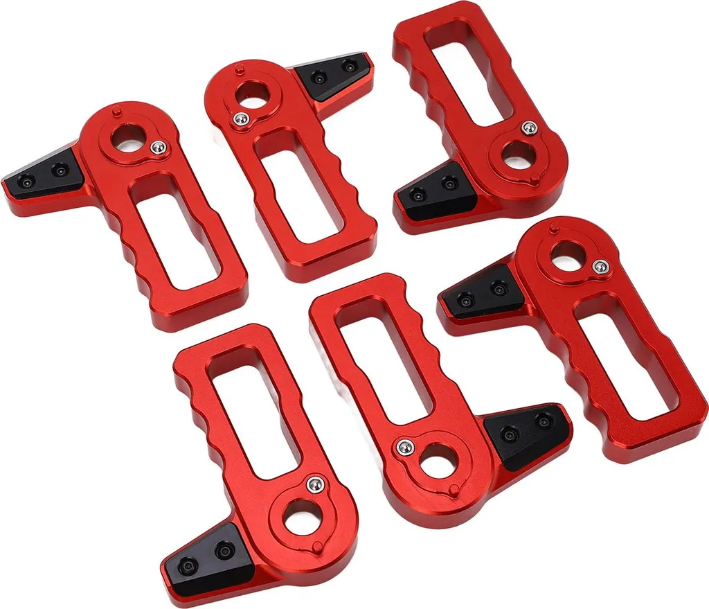 6 Loquets de Toit Rigide pour Jeep Wrangler JL JLU et Gladiator JT Rouge
