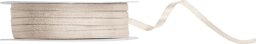 Satin Geschenkband cremeweiß 50m 3mm breit
