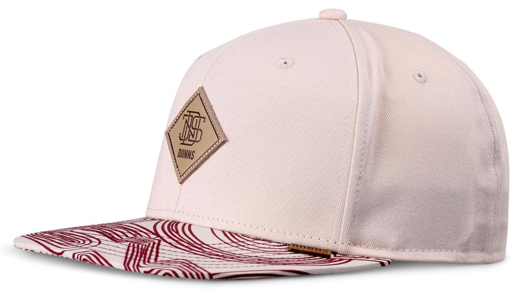 DJINNS 6 Panel Snapback Cap MA Pattern Rev. beige