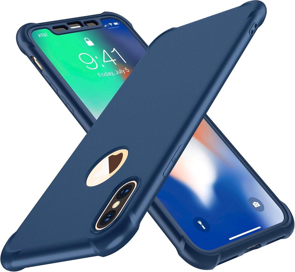 Rückseite Für Iphone Xs Max 6,5' Blaues Glas