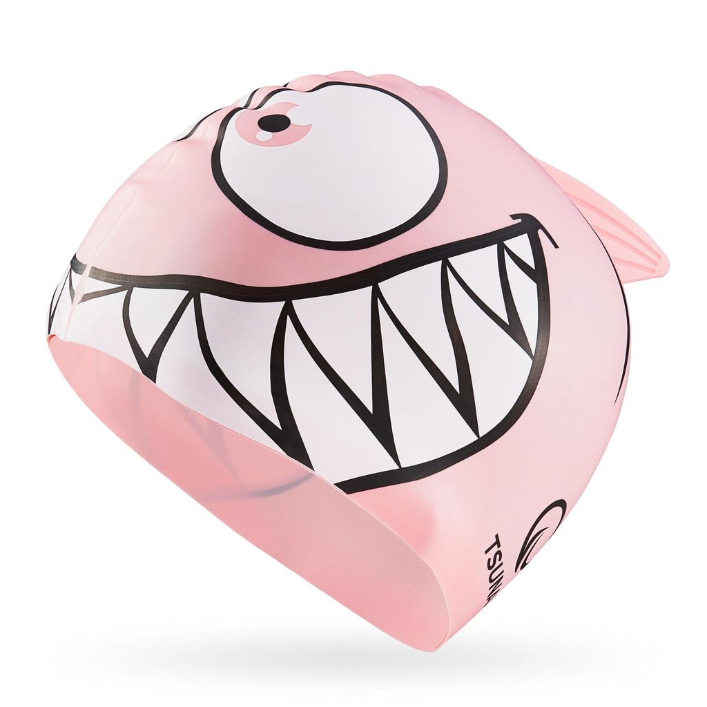 TSUNAMI Kinder Silikon Schwimmkappe, SHARK 3D, Pool Produktbild 