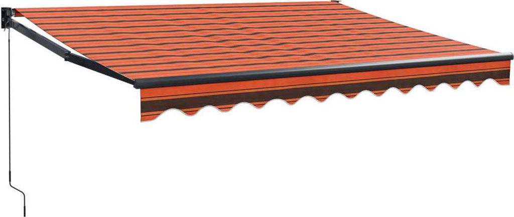 vidaXL Markise Einziehbar Orange und Braun 3x2,5 m Stoff und Aluminium