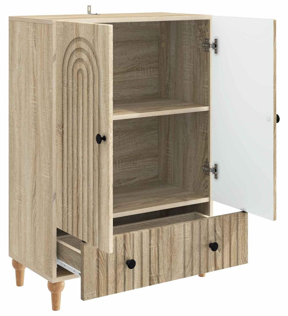 vidaXL Sideboard Sonoma-Eiche 66 x 34,5 x 95 cm Holzwerkstoff