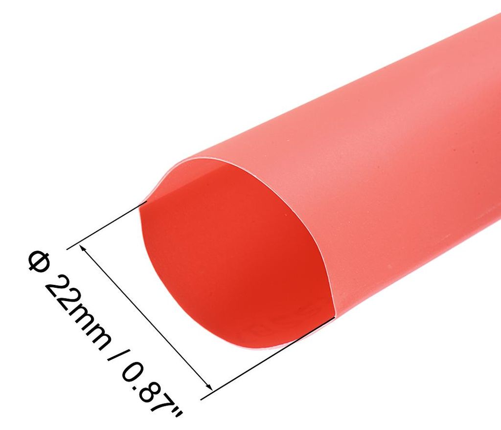 Wasserdicht Schrumpfschlauch 22mm Durchm 37mm Flache Breite Schrumpfverh?ltnis 2:1 Kabelschutzschlauch for Elektrische Isolierung Schlauch 1m L?nge...