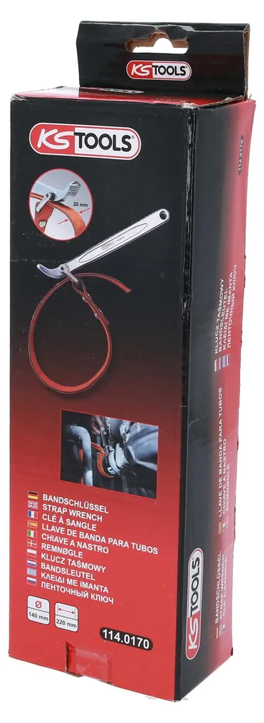 Clé à sangle Ø 140 mm KS TOOLS pour débloquer sans rayer ni déformer