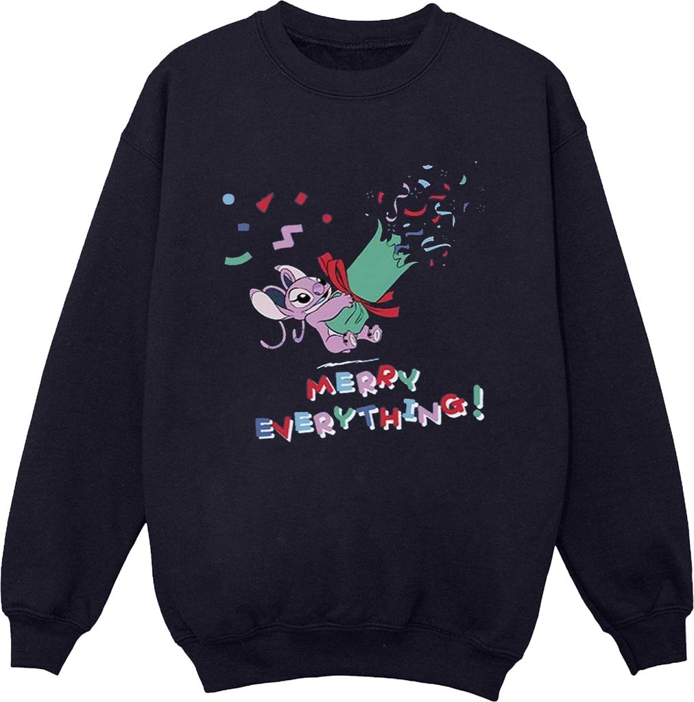 Disney - "Angel Merry Everything" Sweatshirt für Damen BI22659 (M) (Marineblau)