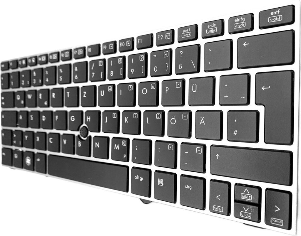 DE Tastatur + trackpoint kompatibel für HP EliteBook 2170p-B6Q13EA, 2170p-C0R48PA