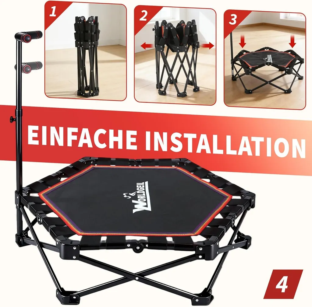 Trampoline Gain de Place pour Petit Appartement - Pliable et Silencieux