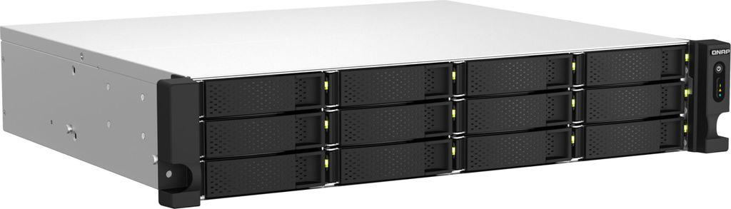 QNAP TS-1264U-RP - NAS-Server - 12 Schächte - Rack - einbaufähig - SATA 6Gb/s - RAID RAID 0, 1, 5, 6, 10, 50, JBOD, 60 - RAM 8 GB - 2.5 Gigabit E...